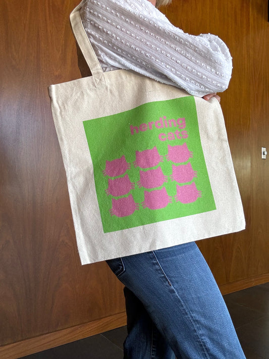 Herding Cats Canvas Tote Bag