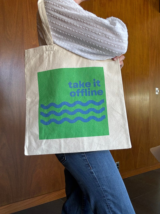 Take It Offline Canvas Tote Bag