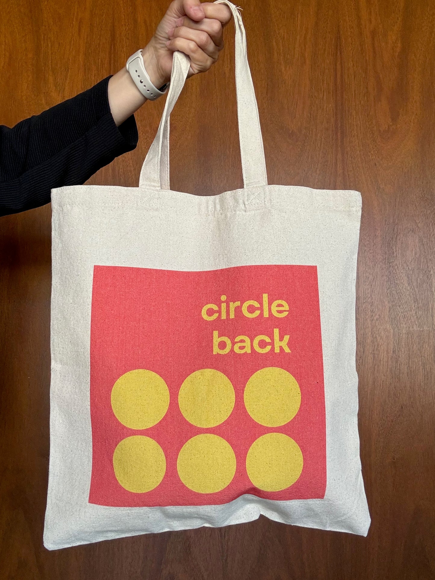 Circle Back Canvas Tote Bag